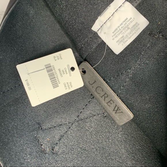 J. Crew Carryall Tote Black Leather Bag Purse - Picture 3 of 7